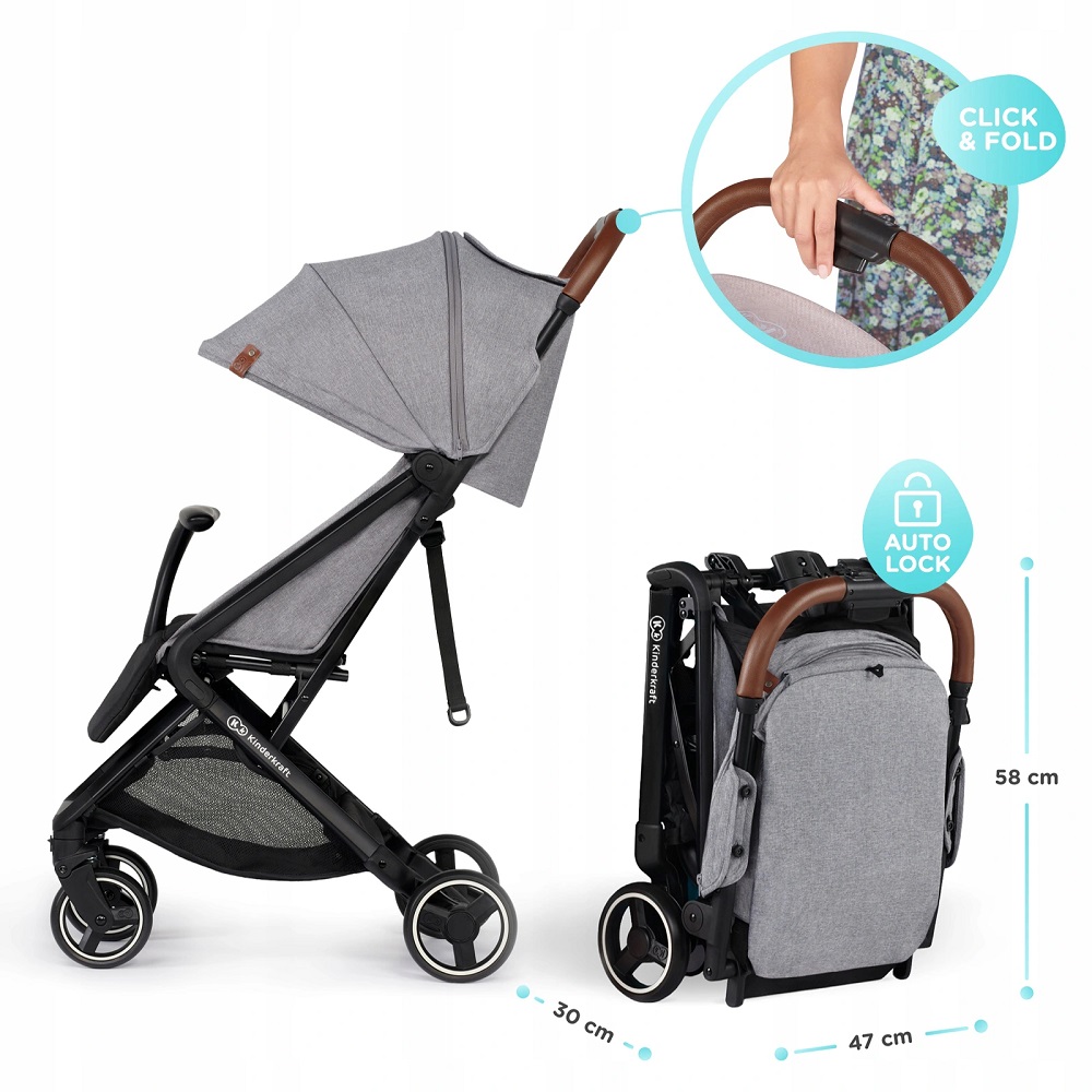 kinderkraft wózek grey